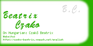 beatrix czako business card
